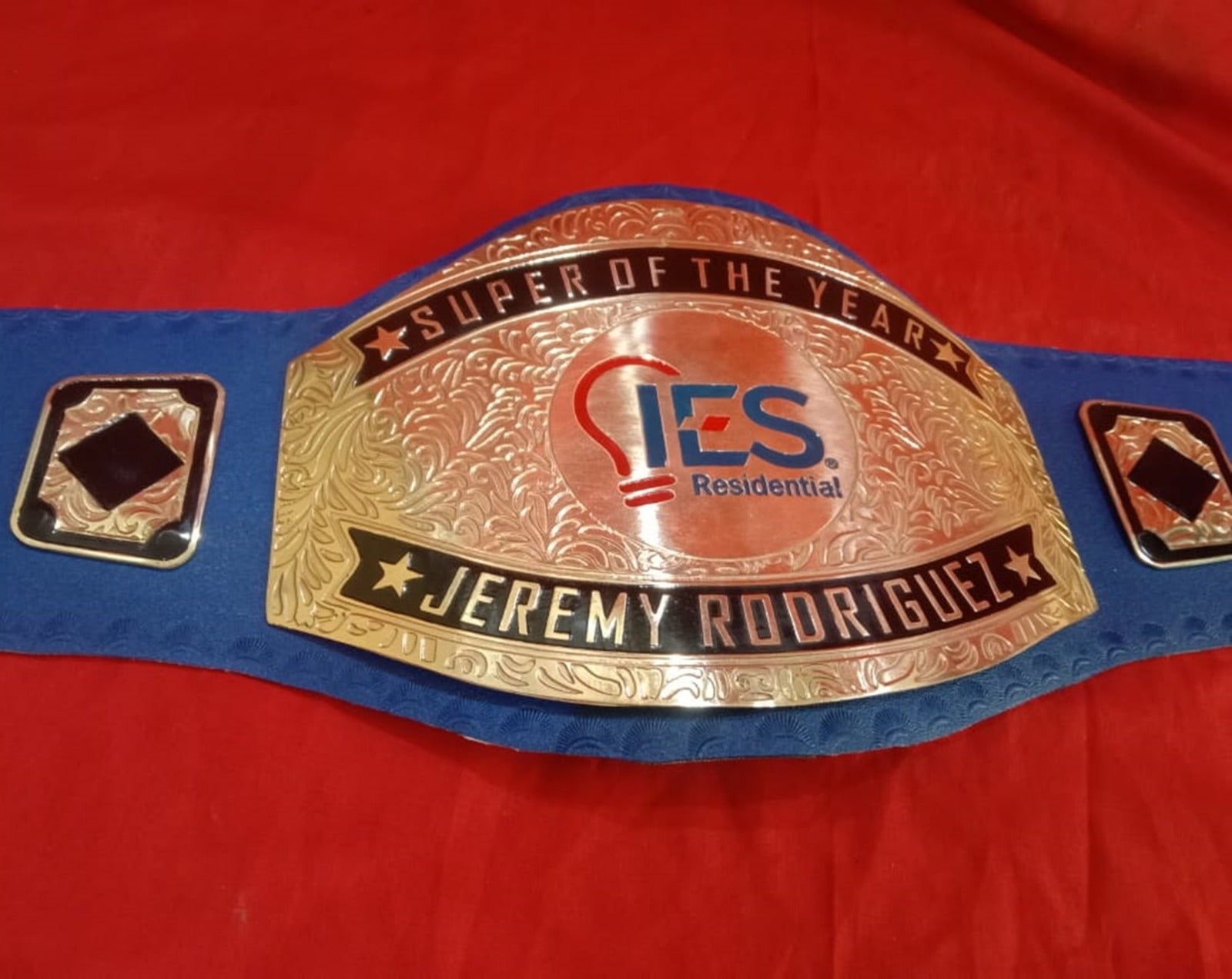 Custom Name And Bulb IES Residential Logo Championship Belt - Customize Wrestling Belts