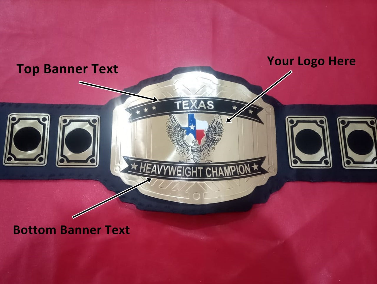 Custom Texas Heavyweight Championship Belt - Customize Wrestling Belts