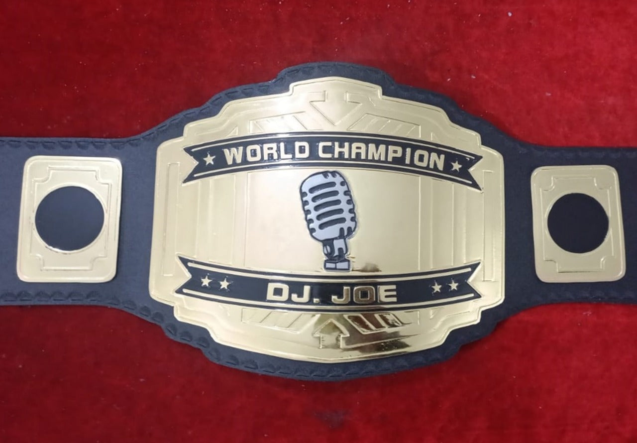Custom Name and Mic Logo Wrestling Championship Belt - Customize Wrestling Belts
