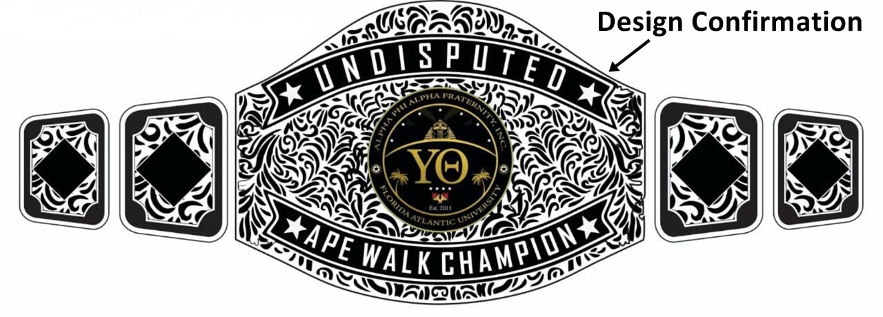 Custom Name and YO Logo For University Wrestling Championship Belt - Customize Wrestling Belts