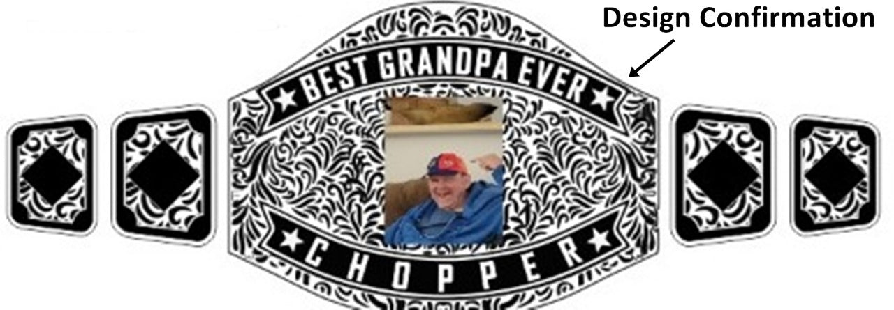 Custom Name and Best Grand Pa Picture Wrestling Championship Belt - Customize Wrestling Belts