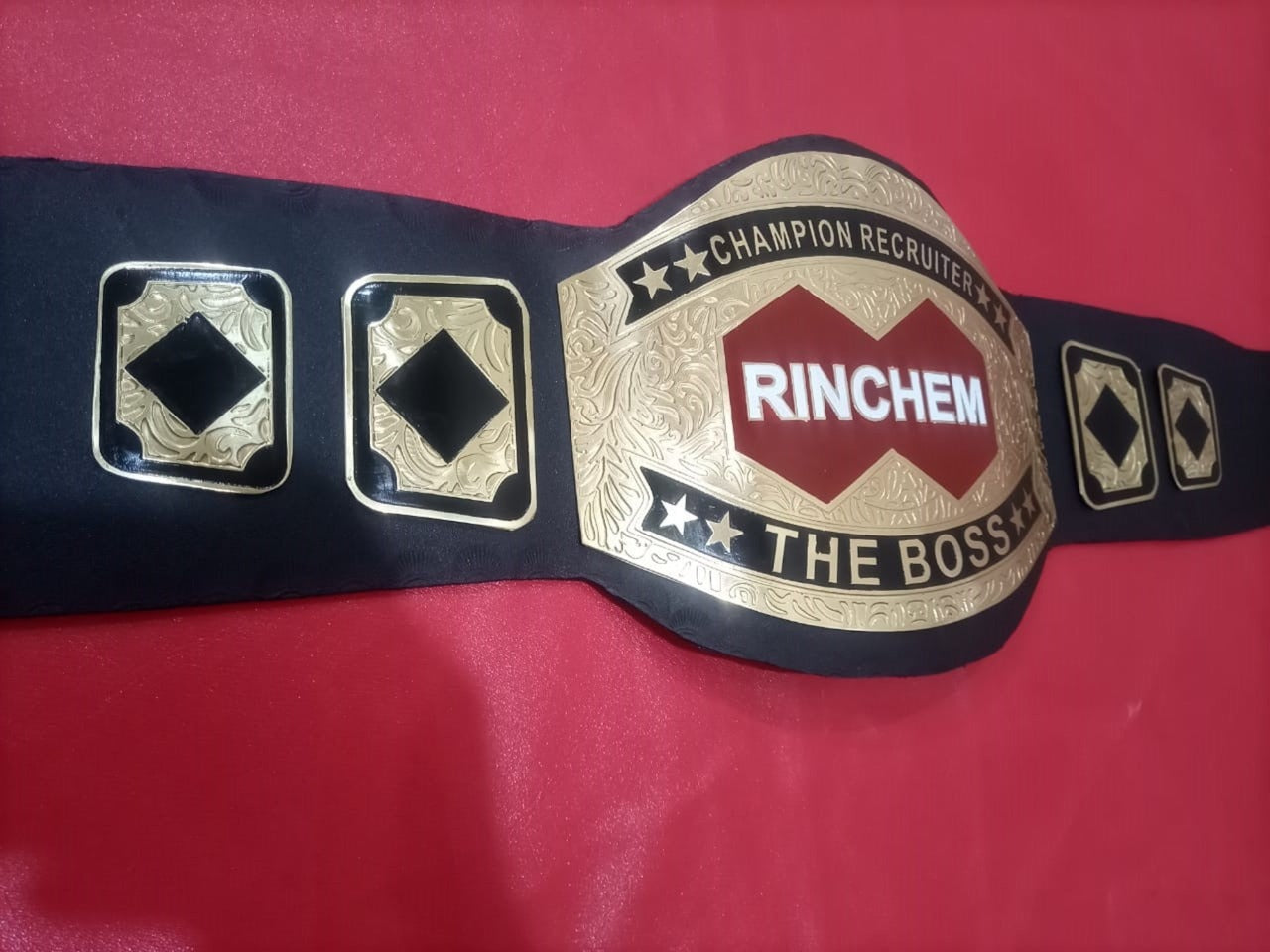 Custom Name and Rinchem Logo For Firm Wrestling Championship Belt - Customize Wrestling Belts